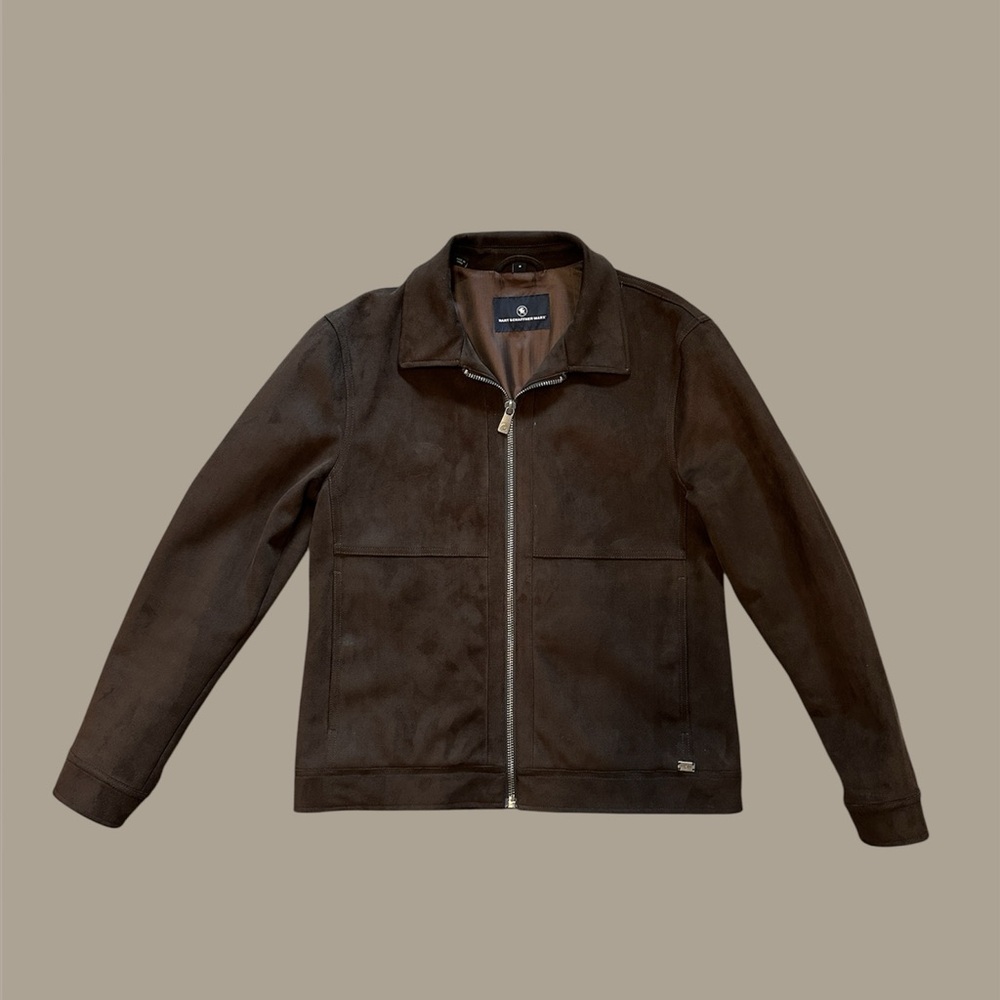 Hart Schaffner Marx Brown Faux Suede Jacket, men’s size M - Picture 2 of 6